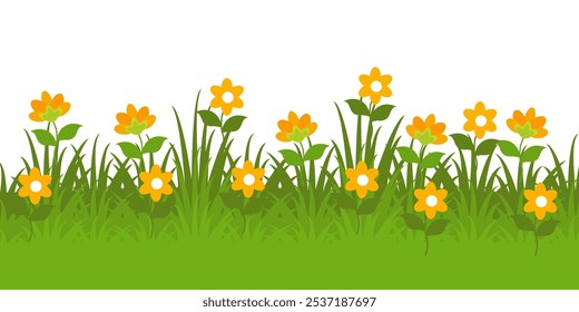 Grass. Collection of grass vector illustrations in flat style. green leaf. Grass illustration isolated on white background