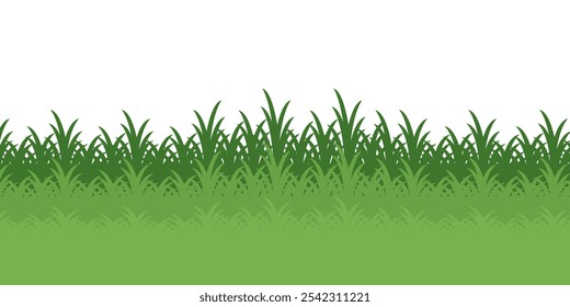 Grass. Collection of grass vector illustrations in flat style. green leaf. Grass illustration isolated on white background. 