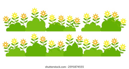 Grass. Collection of grass vector illustrations in flat style. green leaf. Grass illustration isolated on white background.