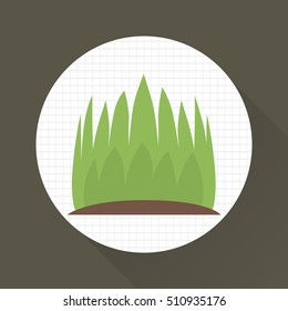 Grass color icon. Flat design. Environmental theme for web and mobile