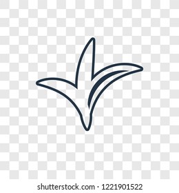 Grass concept vector linear icon isolated on transparent background, Grass concept transparency concept in outline style