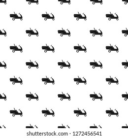 Grass cut truck pattern seamless vector repeat geometric for any web design