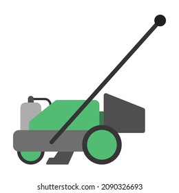 grass cutter flat clipart vector illustration