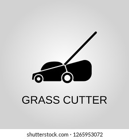 Grass cutter icon. Grass cutter concept symbol design. Stock - Vector illustration can be used for web