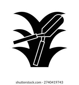 Grass cutter icon illustration vector design template