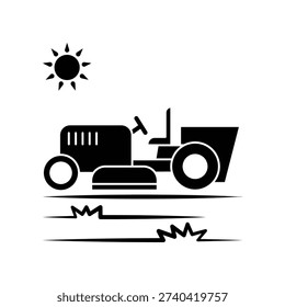Grass cutter icon illustration vector design template