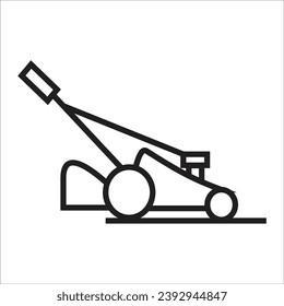 grass cutter icon line vector new