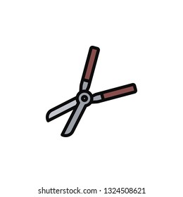 Grass Cutter Icon Vector Illustration in Flat Style for Any Purpose