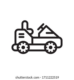 plantilla de símbolo vector de icono de corte de césped 