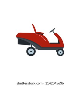 Grass cutter machine icon. Flat illustration of grass cutter machine vector icon for web isolated on white