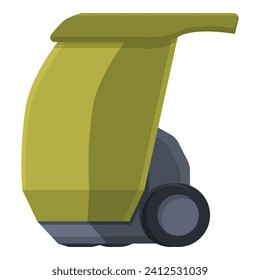 Grass cutter mower icon cartoon vector. Shredder technology. Garden equipment