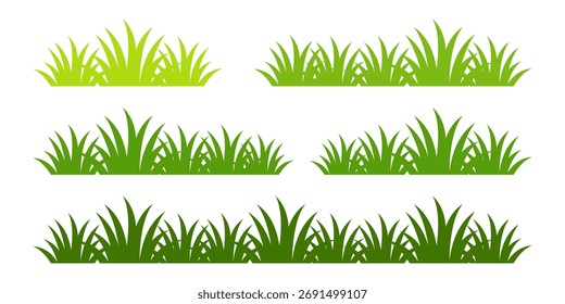 
Design de grama em estilo plano. Ilustração de grama com design simples. Design de natureza