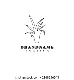 icono de la plantilla de logotipo de diseño de césped ilustración vectorial moderna