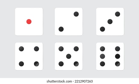 grass dice game icon set on white background, icon for game design, flat illustration, casino concept, random symbol, luck sign, simple design