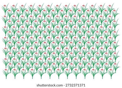 Grass doodle seamless pattern
