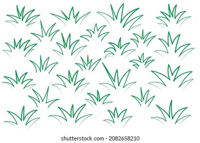 Ilustración vectorial de pasto de garrapata, colección a mano