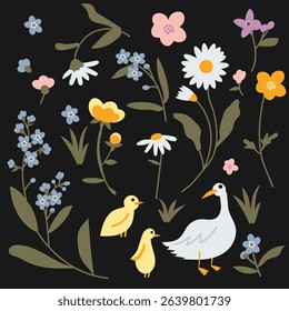 grass ducks Various flower love