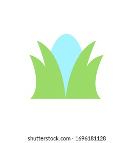 Grass egg color icon. Simple color vector elements of religious holiday for ui and ux, website or mobile application