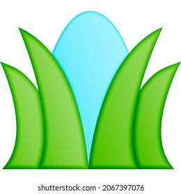 Grass egg color icon. Simple color vector elements of religious holiday for ui and ux, website or mobile application on white background