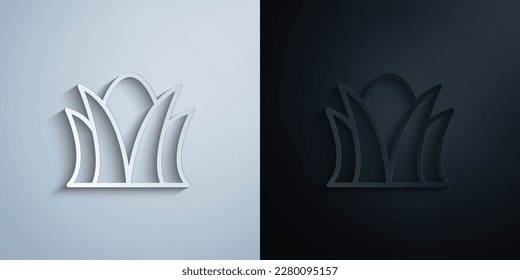 Grass egg paper icon with shadow effect vector illuistration design