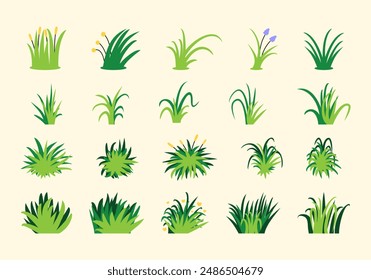 Grass Element Illustration Element Set
