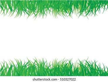 Grass Field Frame Border On White Stock Vector (Royalty Free) 510327022 ...