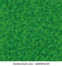 Grass field seamless texture. Vector illustration.