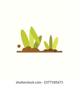 grass flat icon, isolated icon in light background, perfect for website, blog, logo, graphic design, social media, UI, mobile app