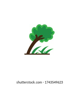 Grasflachsymbol auf weißem Hintergrund