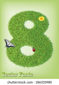 Grass font number 8
