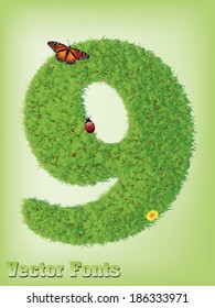 Grass font number 9