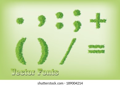 Grass font symbols