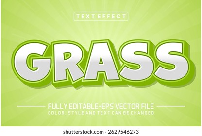 Grass font Text effect editable	