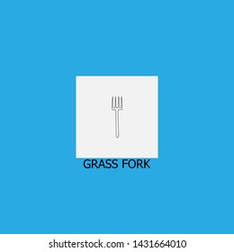 grass fork icon sign signifier vector
