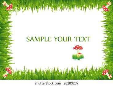 Grass frame with fly agaric. For similar frame please look at my portfolio.