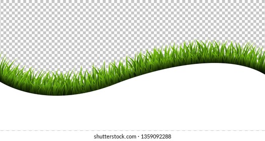 Grass frame Isolated Transparent Background With Gradient Mesh, Vector Illustration