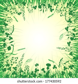 Grass frame with space for text.