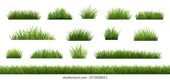Grass Frame White And Transparent Background , Vector Illustration