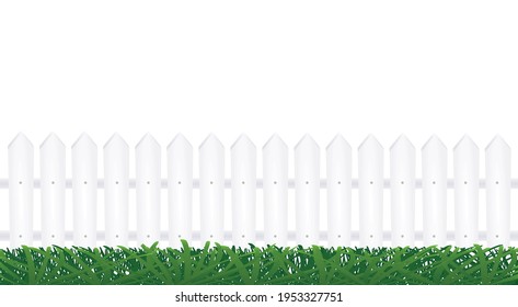 Grasa frente a la cerca. vector