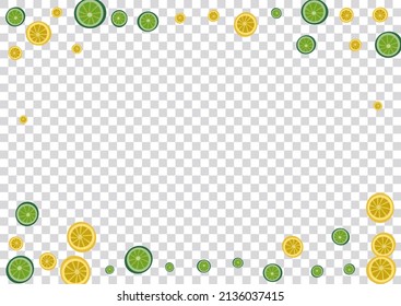 Grass Fruit Background Transparent Vector. Dessert Decoration. Sunny Lime Splash. Piece Citrus Green Illustration.