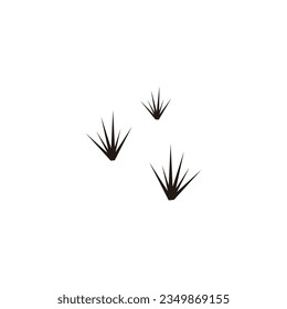Grass, geometric symbol simple logo vector