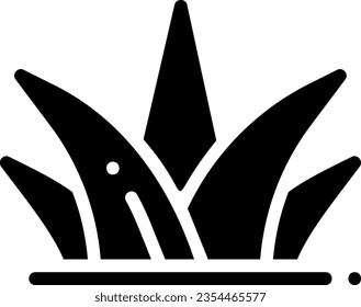 vector de ilustración de icono de glifo de césped