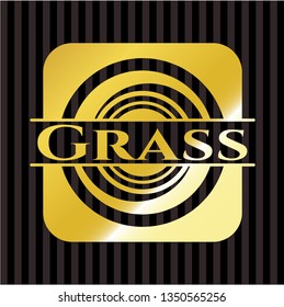 Grass golden emblem