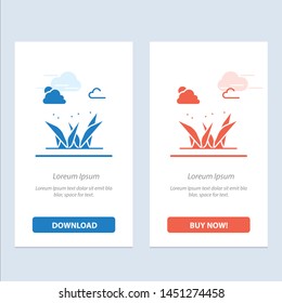 Grass, Grasses, Green, Spring  Blue and Red Download and Buy Now web Widget Card Template