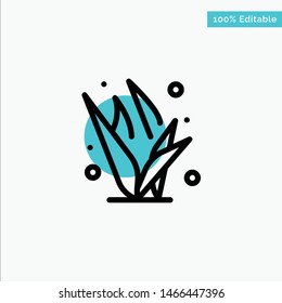 Grass, Grasses, Green, Spring turquoise highlight circle point Vector icon. Vector Icon Template background