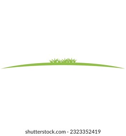 Grass, grassland green natural vector flat design