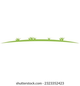 Grass, grassland green natural vector flat design