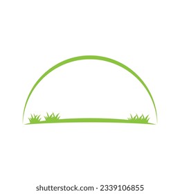 Grass  grassland green natural vector logos vector business element and symbol design