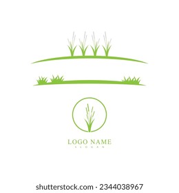 Grass  grassland green natural vector logos vector business element and symbol design