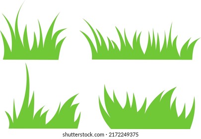 grass, green grass cartoon vector. grass element for sublimation, scrapbook, design, etc.